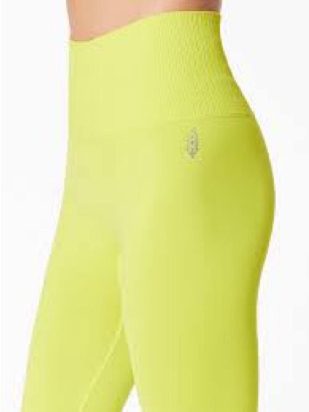 FP Movement Good Karma High-Waist Neon Yellow Seamless Leggings